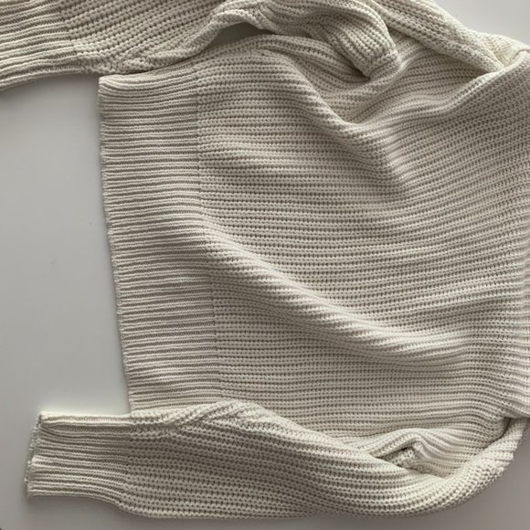 ECO by Design Beige Sweater with Shoulder Pads - Picture 2 of 8